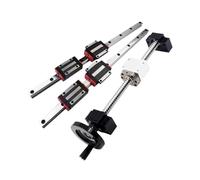 Linear Motion Ball Screw Machine Parts SFU1204 Ballscrew Set L1000mm+Linear Rails 2pcs HGR15 Square Linear Guide+4pcs HGH15CA Carriages Blocks For Machine(750mm)
