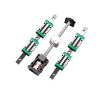 Linear Motion Ball Screw Machine Parts SFU1204 +HGR15 Linear Guide Kit With 4pcs HGH15CA Slider Blocks L300-500mm+HM10-57 Ball Screw Kit For Part(500mm)