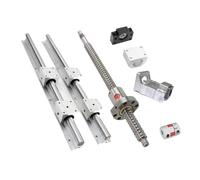 Linear Motion Ball Screw Machine Parts SFU2005 Ball Screw Length 150-1000mm+BallNut+BF15+HM15-86+Coupling+DSG20H+2pcs SBR20 Linear Rail For XYZ(500mm)