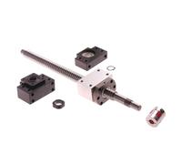 Linear Motion Ball Screw Machine Parts SFU2005 Ball Screw With End +BK15BF15 Support+Coupler + Nut Housing 200mm-1500mm(900mm)
