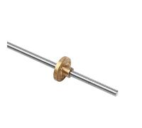 Linear Motion Ball Screw Machine Parts T5 Lead Screw Stainless Steel Length 100-550mm With Nut(150mm)