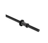 Linear Motion Ball Screw Machine Parts T8 Lead Screw Thread 8mm 2mm Pitch Length 367mm 400mm With Nut Leadscrew Black(367mm)