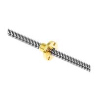 Linear Motion Ball Screw Machine Parts T8 Lead Screw Trapezoidal Rod CNC 3D Printer 2mm Length 100mm-400mm With Copper Nut(100mm)