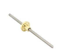 Linear Motion Ball Screw Machine Parts T8 Screw Length 540mm Lead 4mm 8mm 10mm Trapezoidal Spindle 1pcs With Copper Nut(Pitch 2mm lead 10mm)