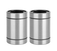 Linear Motion Bearing Steel Industrial Automation LM25UU LM20UU LM16UU Double Sided Dust Proof Rubber Sealing Nylon Retainer Smooth Operation for Robotics Machine Tools (LM25UU)