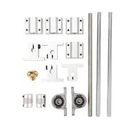Linear Motion Guide Rod Shaft Kit with T8x8 Lead Screw 4 SC8UU Bearing Blocks 4 Shaft Supports 2 Flexible Couplings for 3D Printer CNC Engraving Machine Industrial Automation (8-200)