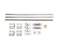Linear Motion Rod Shaft Guide Shaft Support SC8UU Slide Block KP08 Bearing Pillow, Linear Motion Mechanical Parts for 3D Printer Engraving Machine, High Carbon Steel Material with (8-350)