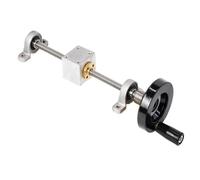 Linear motion screw, T8 Manual Sliding Table Set 3D Printer, 100/200/250/300/350/400/500mm Lead Screw + Nut+KP/KFL08 Bearing Bracket+Handwheel+Housing Bracke(Lead 2mm Kp Set,200mm)