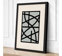 Linear Network Geometric Canvas Wall Art Print 18x12 Inch