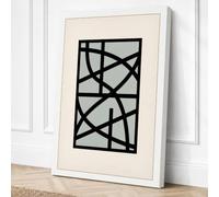 Linear Network Geometric Canvas Wall Art Print 30x20 Inch
