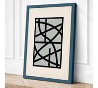 Linear Network Geometric Canvas Wall Art Print 30x20 Inch