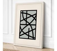 Linear Network Geometric Canvas Wall Art Print 30x20 Inch