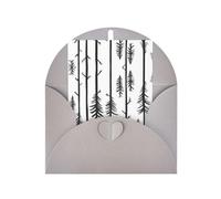 Linear pine patterned Gray party invitation, vertical greeting card, suitable for anniversary