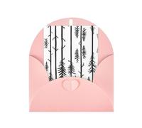 Linear pine patterned Pink party invitation, vertical greeting card, suitable for anniversary