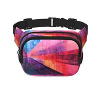linear pulse Printed multifunctional waist bag, unisex trendy messenger bag, travel sports storage bag
