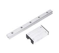 Linear Rail Guide Guideway External Dual Axes Slider Slide Block 300mm Long CNC Guide Rail Smooth Motion Durable Steel Aluminium Alloy Material for CNC Machinery Woodworking