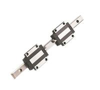 Linear Rail/Guide Rod HSR30 Length Approx.450mm/17.71inch Linear Guideway Rail + Square Type Carriage Bearing Block HSR30CA x 2 Pcs, for DIY CNC Routers Lathes Mills