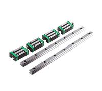 Linear Rail HGW20 Square Guide with 4pcs Slide Block Carriages for CNC Router Engraving, Precision Motion System, Durable Construction, Smooth Operation