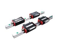 Linear Rail Kit Lathes Slide Blocks Linear Guide 2pcs HGR20 Linear Square Rail 1000mm-1550mm + 4pcs Slides HGW20CC(HGR20-1050MM)