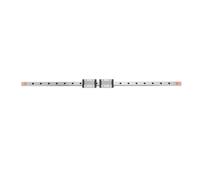Linear Rail, MGN12 600mm 2 Black Slider Blocks 4 Point Contact High Strength Linear Guide Rail Smoothly Noise Free Linear Slide Rail for 3D Printer, CNC Machine
