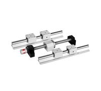Linear Rail Set Ball Screw SFU1605 1200mm 1000mm +Linear Guide SBR16+SBR16UU + Supporter BK12BF12 + Coupler 8 * 10 For CNC ICXLPMC(SBR16 SFU1610,450mm)