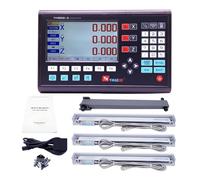 Linear Scale, Complete Set 3 Axis LCD Digital Readout With 3 Pieces 0-1000mm Glass Linear Scale Encoder Sensor For Milling Lathe YH800-3(YH800-3 and 3 scales)