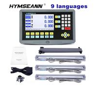 Linear Scale, Complete Set 3 Axis LCD Digital Readout With 3 Pieces 0-1000mm Glass Linear Scale Encoder Sensor For Milling Lathe YH800-3(HS800-3 and 3 scales)