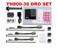 Linear Scale YH800 LCD Digital Readout Set Kit and Linear Scale 0-1000mm Linear Encoder for Lathe Mill CNC Machines for DRO Tools Lathe Milling(YH800-3S DRO Set)