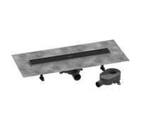 Linear Shower Drain Hansgrohe RainDrain Go Complete kit for tiling installation 600 low/standard height Black Mat 56271670