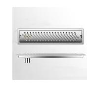 Linear Shower Drain with Hair Strainer, Stainless Steel Floor Drain with Removable Grate Cover for Side Drainage