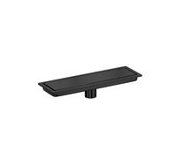 Linear Shower Drain with Hair Strainer, Tile Insert Invisible Floor Drainer, Removable Cover for Kitchen Bathroom Garage, 10x40cm