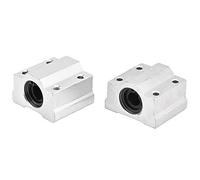 Linear Slide Bearings 2 Pcs, High Hardness Aluminum Alloy, Rust Prevention, Durable Silver White - Long Service Life, Stable Movement, Ideal for Printer Repair