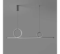 Linear Spiral Pendant Light, Metal Long Strip Chandelier with White Silicone Shade, LED Hanging Lamp, Slim Dining Room Suspension Lamps, Kitchen Island Lighting Drop Lights