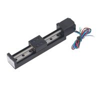 Linear Stage Actuator 100mm Stroke High Precision T6x4 Screw 28 Stepper Motor Linear Rail Guide Slide Actuator for CNC Milling Optical Laboratory Aluminum Alloy