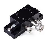 Linear Stage Travel Slide with Fine Adjustment, Manual Shift Platform Gear Drive, Countertop Size 30x50mm, Load Capacity 50N