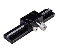 Linear Stage Travel Slide with Fine Adjustment, Manual Shift Platform Gear Drive, Countertop Size 30x50mm, Load Capacity 50N