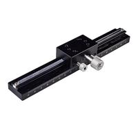 Linear Stage Travel Slide with Fine Adjustment, Manual Shift Platform Gear Drive, Countertop Size 30x50mm, Load Capacity 50N