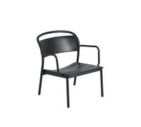 Linear Steel Armchair Anthracite Black