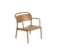 Linear Steel Armchair Burnt Orange