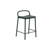 Linear Steel Bar Stool 65 cm Dark Green