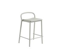 Linear Steel Bar Stool 65 cm Gray