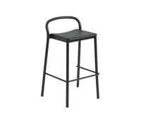 Linear Steel Bar Stool 75 cm Black
