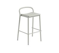 Linear Steel Bar Stool 75 cm Gray