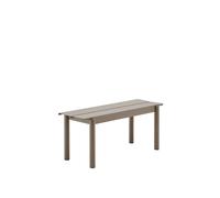 Linear Steel Bench 110 x 34 cm Taupe