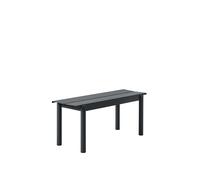Linear Steel Bench 110x34 cm cm Black