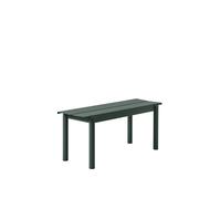 Linear Steel Bench 110x34 cm Dark Green