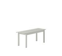 Linear Steel Bench 110x34 cm Gray