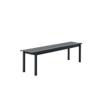 Linear Steel Bench 170x34 cm Black