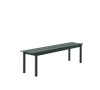 Linear Steel Bench 170x34 cm Dark Green