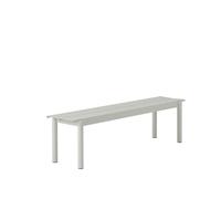 Linear Steel Bench 170x34 cm Gray
